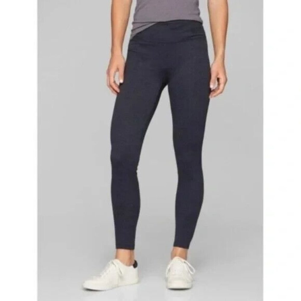 ATHLETA Women's High Waisted Herringbone‎ Metro Leggings SIZE XS Navy